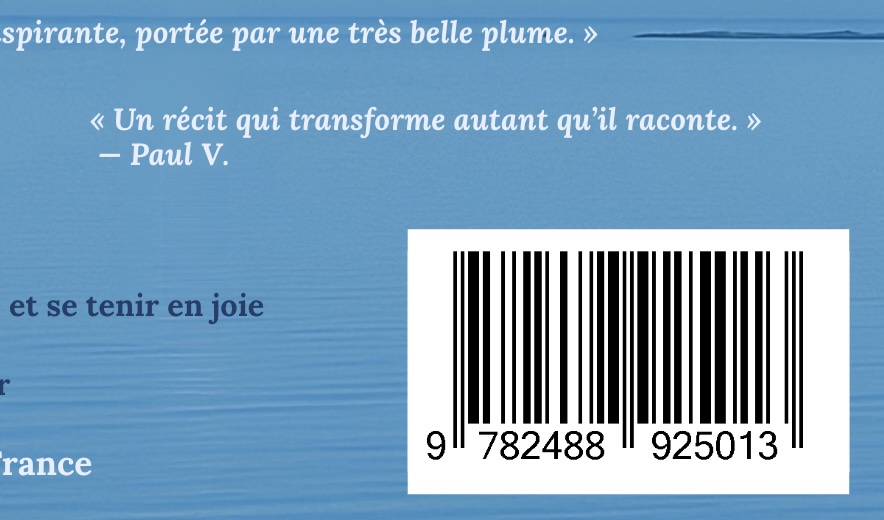 Code-barres ISBN sur la quatrième de couverture du roman Les Passeurs de Vérité
